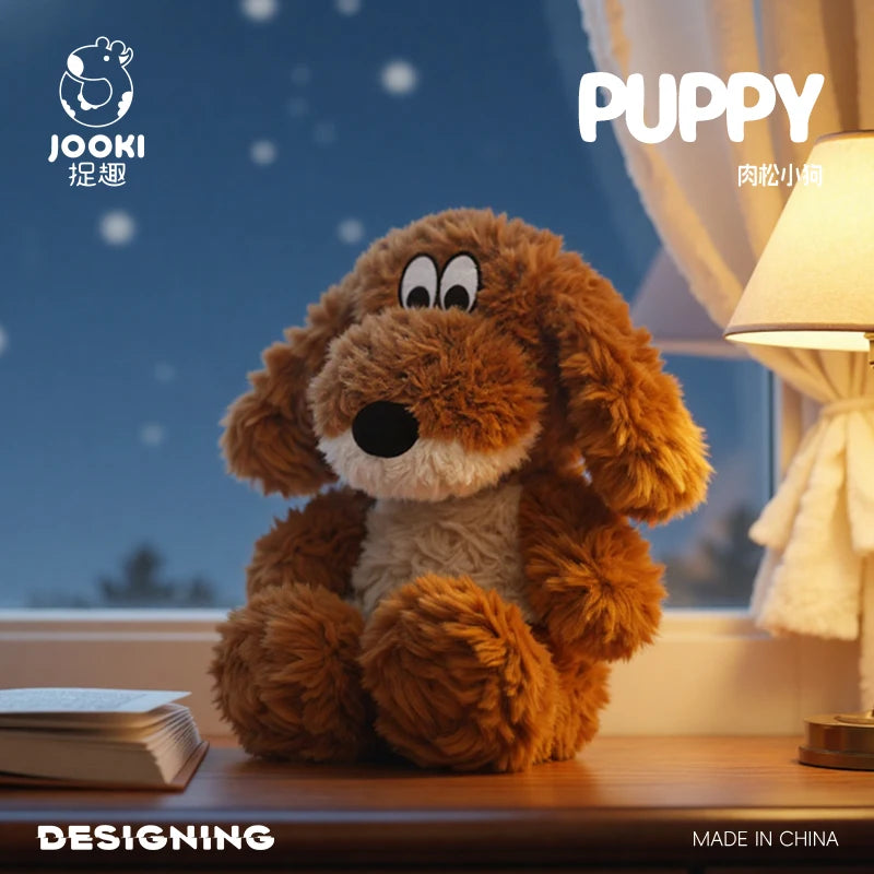 Jooki ふわふわ 茶色の子犬ぬいぐるみ