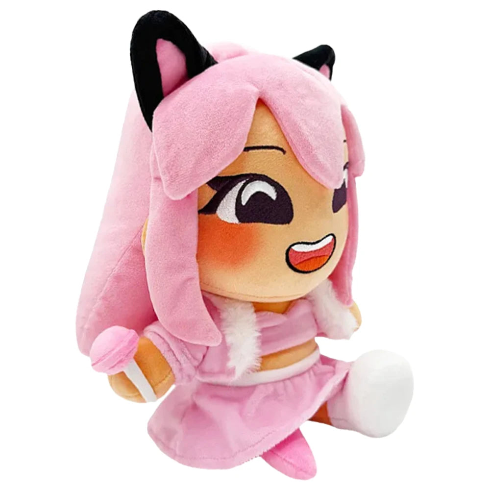 ふわふわピンクネコ耳ガールぬいぐるみ