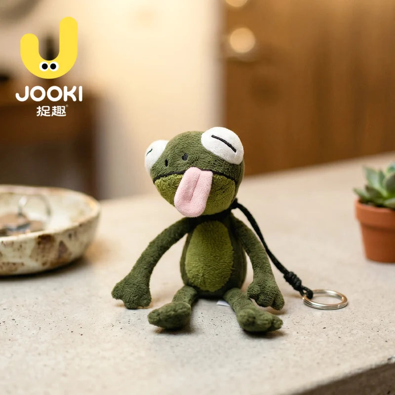 Cute Long Legged Plush Frog Toy Cute Funny Stuffed Doll Pendant Soft Plush Animal Birthday Gift  Cute Plush Keychain