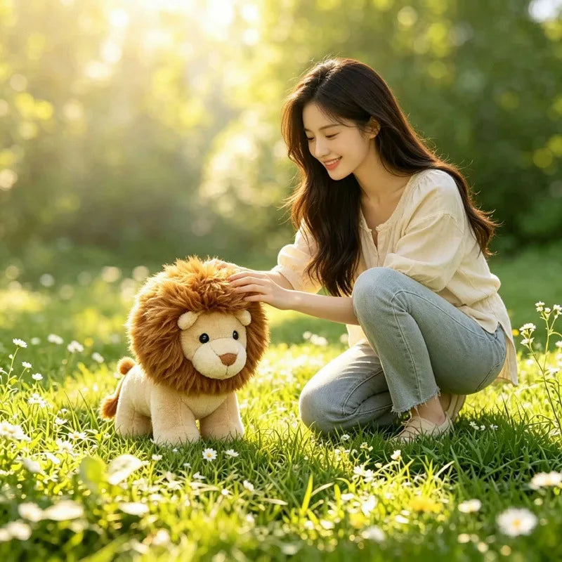 30CM Forest Animals Plush Toy Dog Cat Lion Elephant Stuffed Doll Room Decorative Toys Adorably Birthday Gifts