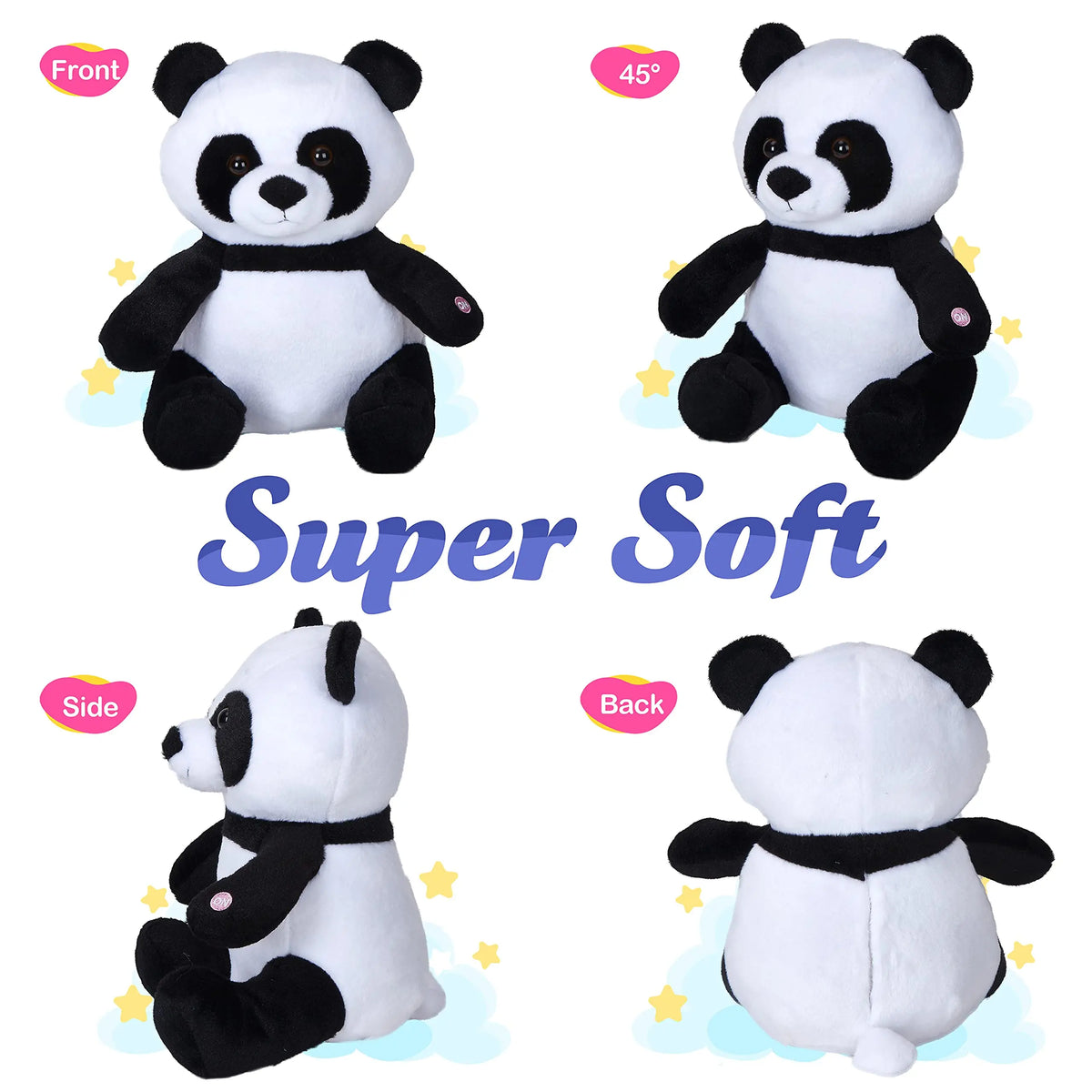 LED Panda Stuffed Animal Glow Soft Bear Plush Toys Light up in Dark Family Companion with Night Lights  Gift for Kids Christmas