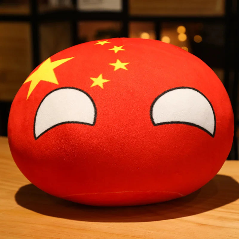 丸型国旗デザイン ふわふわ カントリーボール ぬいぐるみ