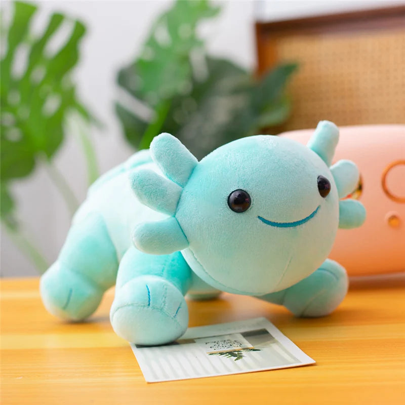 カラフルな ふわふわ ウーパールーパー ぬいぐるみ