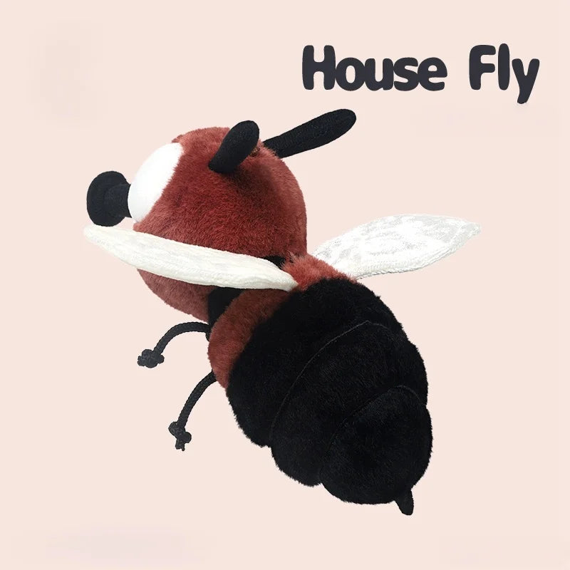 House Fly ハエの 赤黒 かわいい ぬいぐるみ