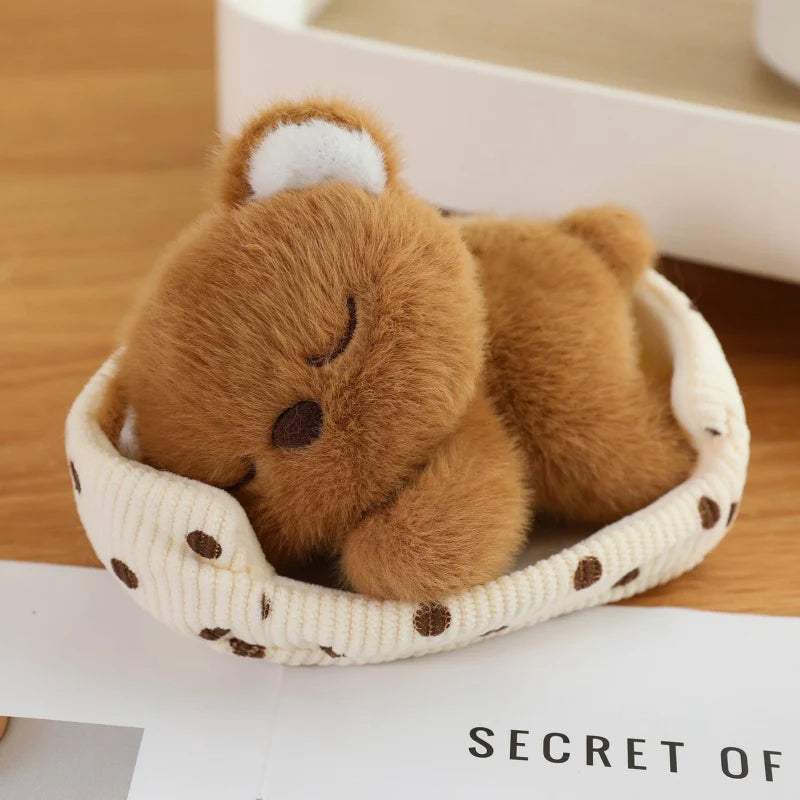 Cute Cartoon Dog, Cat, Fox, Bear, White Rabbit and Pig Plush Toy A Cat Doll Lying in Its Nest Cute Toys for Girl Funny Ornaments