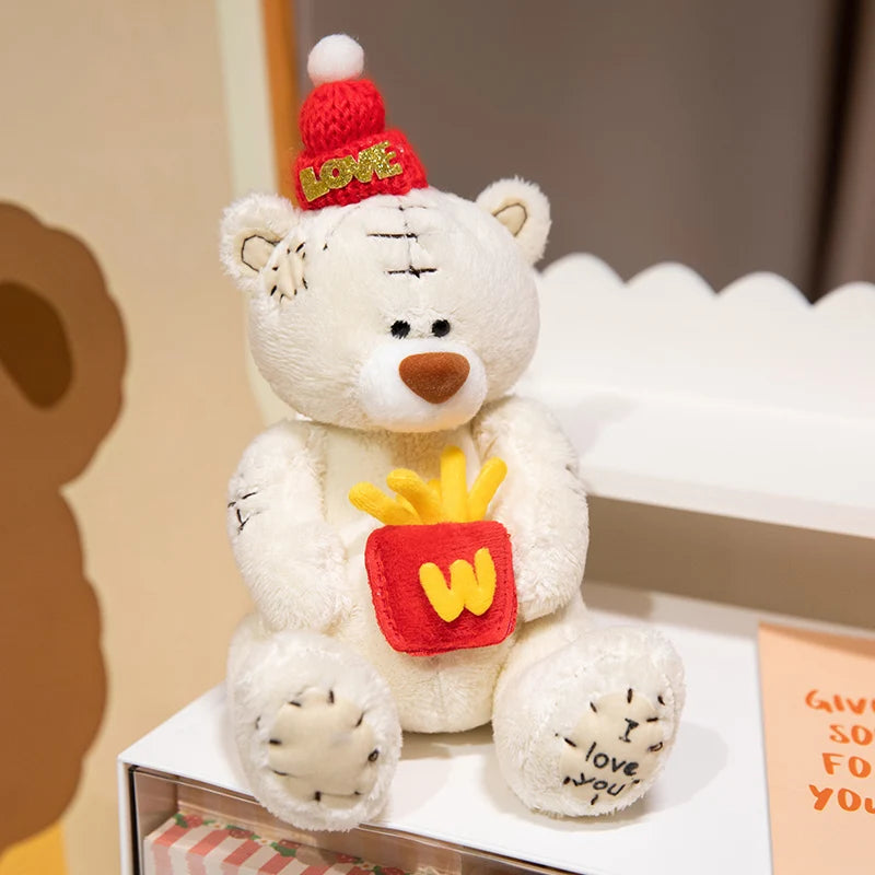 卒業祝い 縫い目入り テディベア 黒ガウン「I Love You」