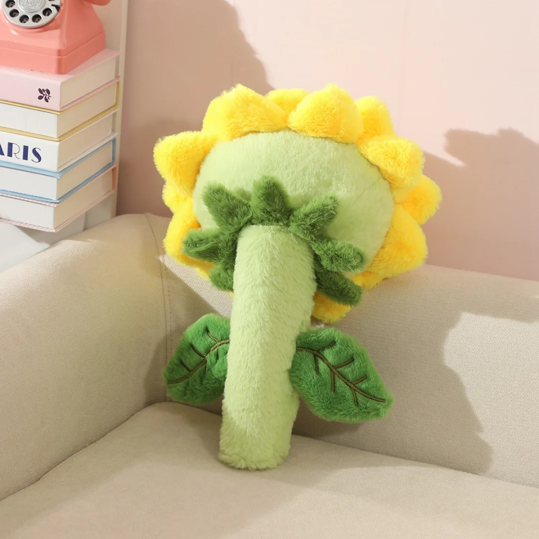 かわいい顔のふわふわひまわり鉢植えぬいぐるみ