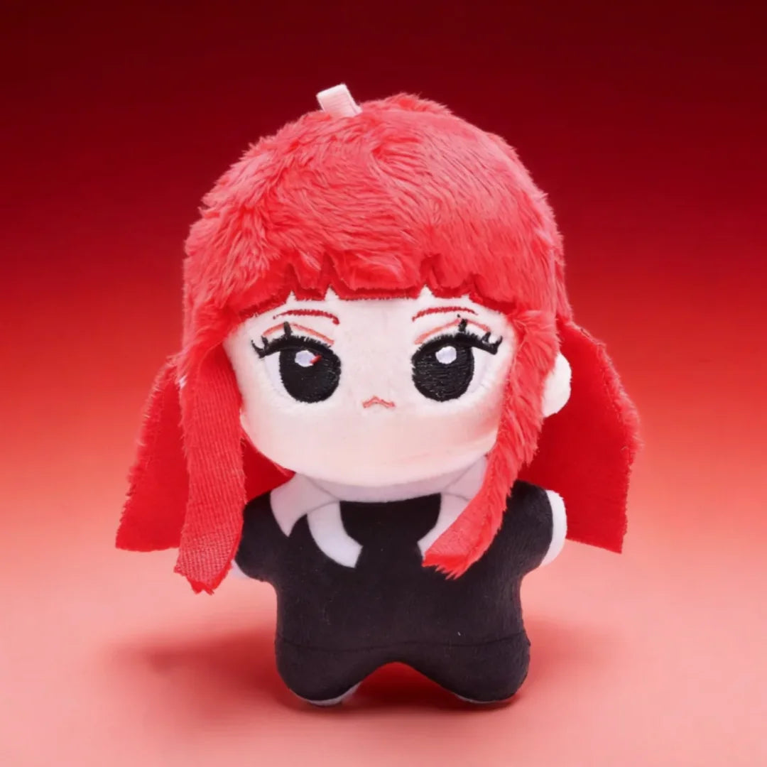 赤髪の大きな瞳 黒服マスコットぬいぐるみ