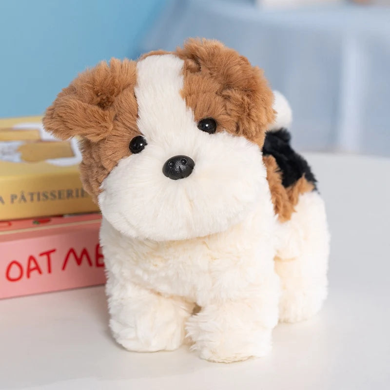 Simulation Dog Doll Gentle And Comfortable Lifelke Doll Stuffed Animal Cat Home Ornament Holiday Surprise Gift
