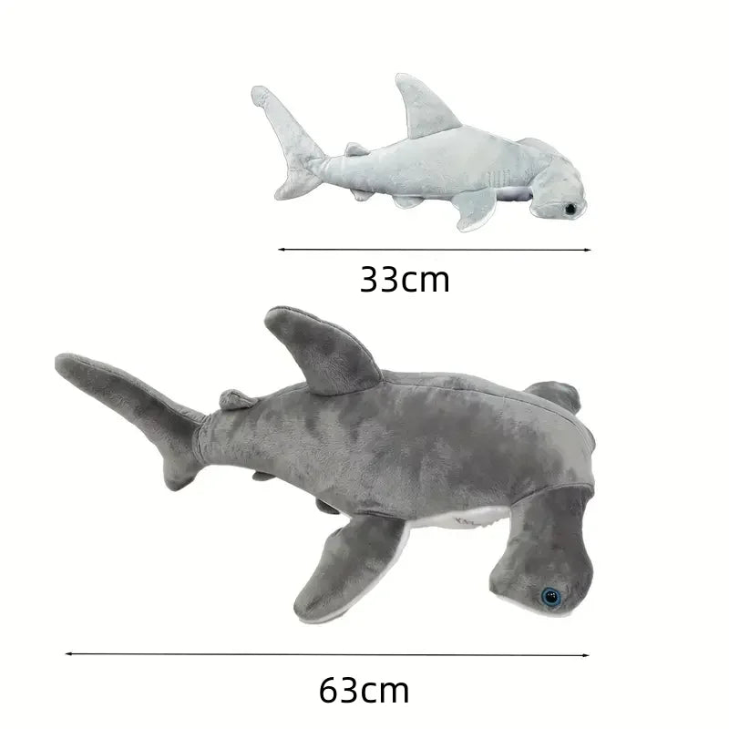 ふわふわ ライトグレー シュモクザメ ぬいぐるみ
