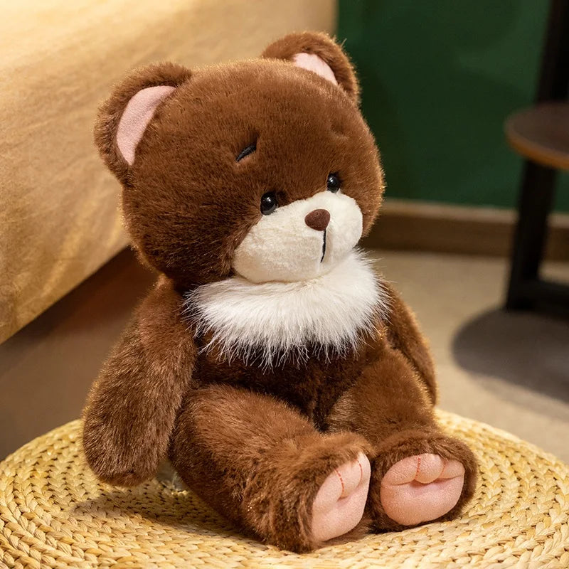 New Kawaii Animal Pig Fox Bear Plushies Toy Soft Cute Stuffed Plush Toy Lovely Bear Doll For Girl Boy 22cm 30cm