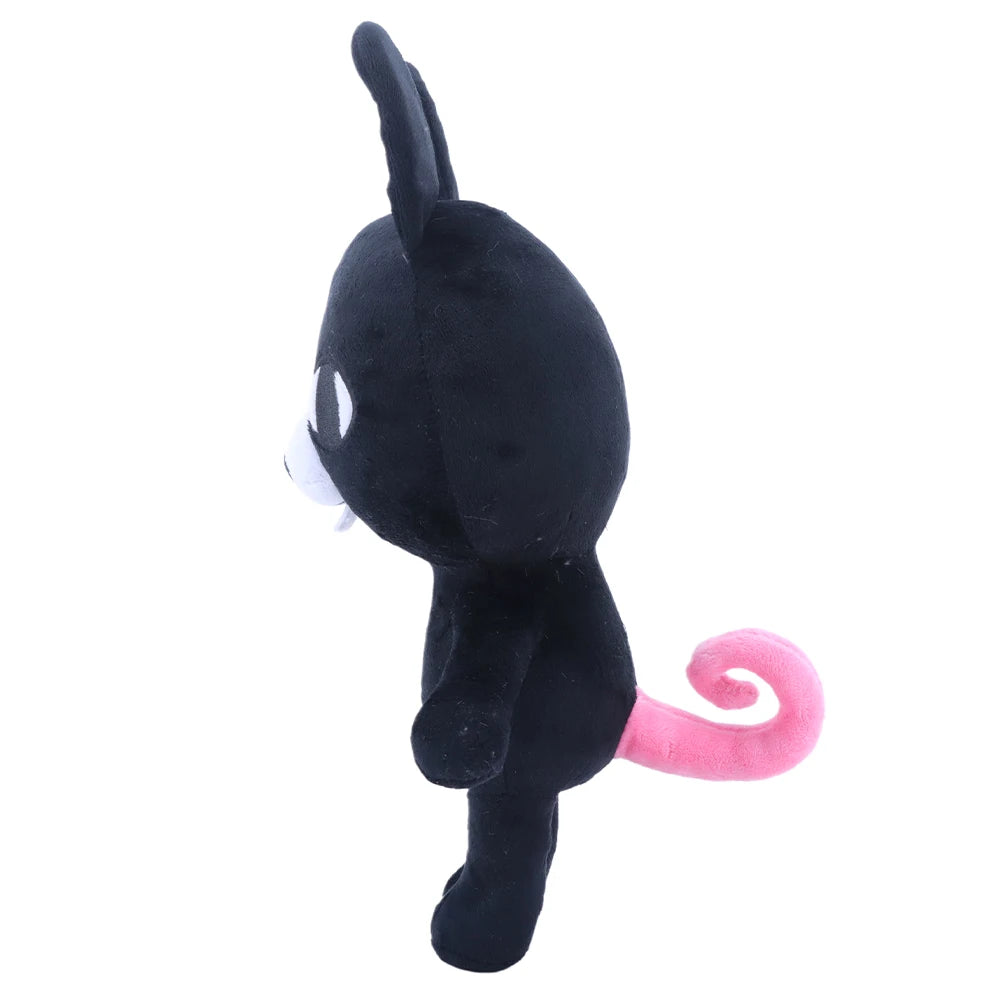 白い目と一本歯の黒ウサギぬいぐるみ