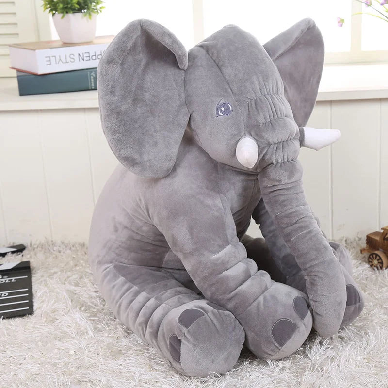 もちもち触感 特大ゾウ ぬいぐるみ 抱き枕 グレー