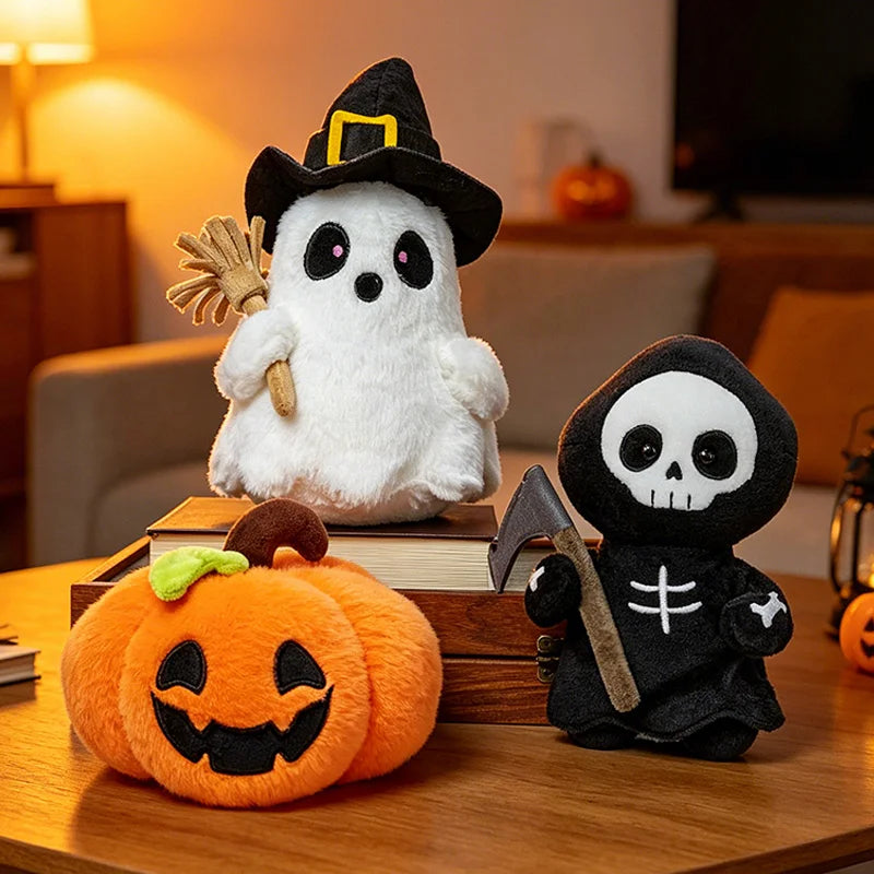 ハロウィン キャラクター ぬいぐるみ コウモリ おばけ 死神 カボチャ 6点セット