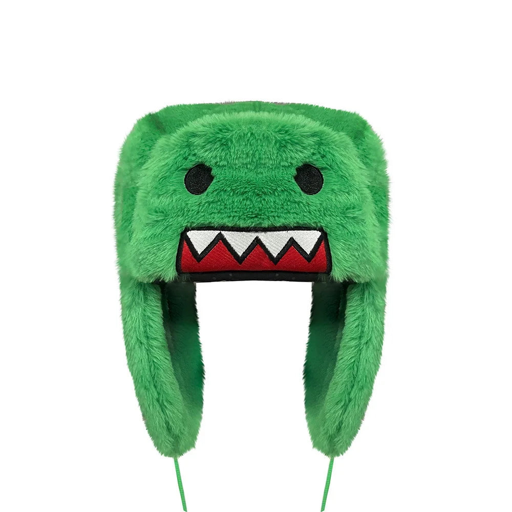 どーもくん ふわふわ ブラウン 耳当て付き キャラクター帽子
