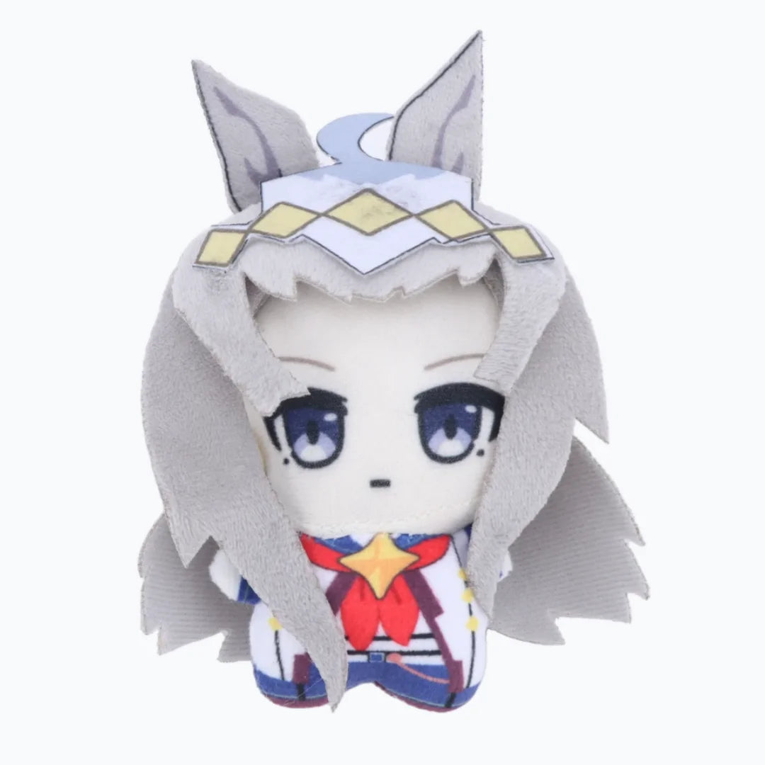 セーラー服の獣耳少女 幾何学模様ヘッドギア デフォルメぬいぐるみ