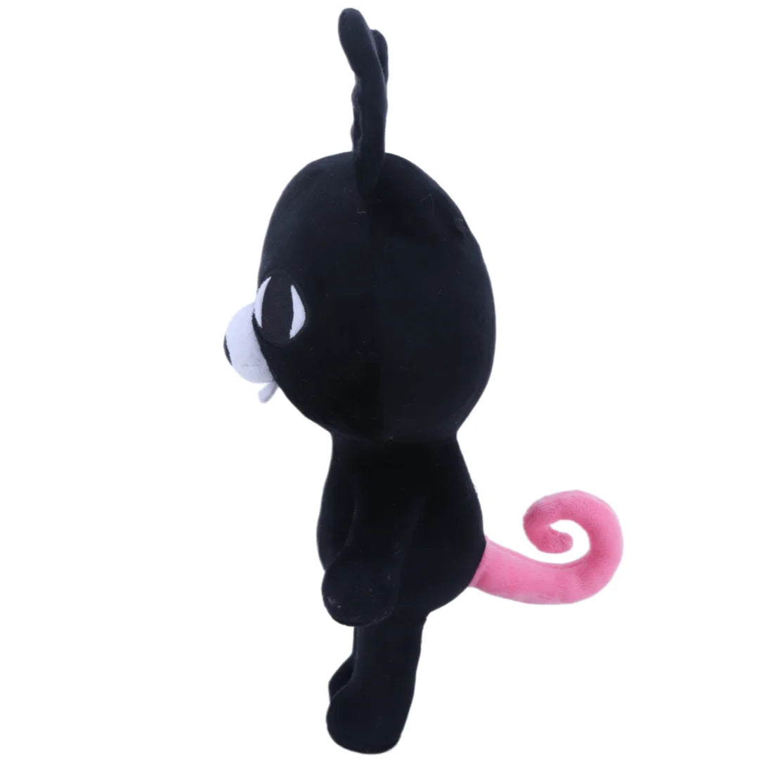 ピンクしっぽと出っ歯の黒うさぎぬいぐるみ
