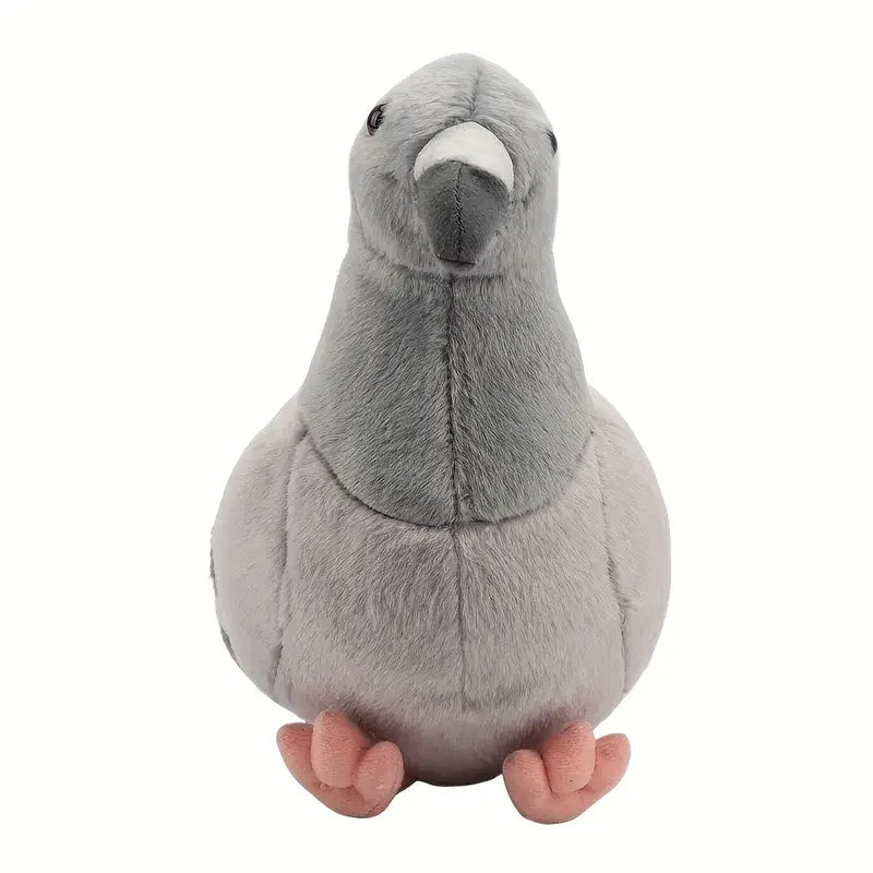 グレーのリアルな鳩のぬいぐるみ ふわふわ