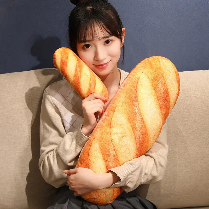 Soft French Bread Plush Pillow Stuffed Printing Images Food Plushie Peluche Party Prop Decor Sleeping Companion Man Gift