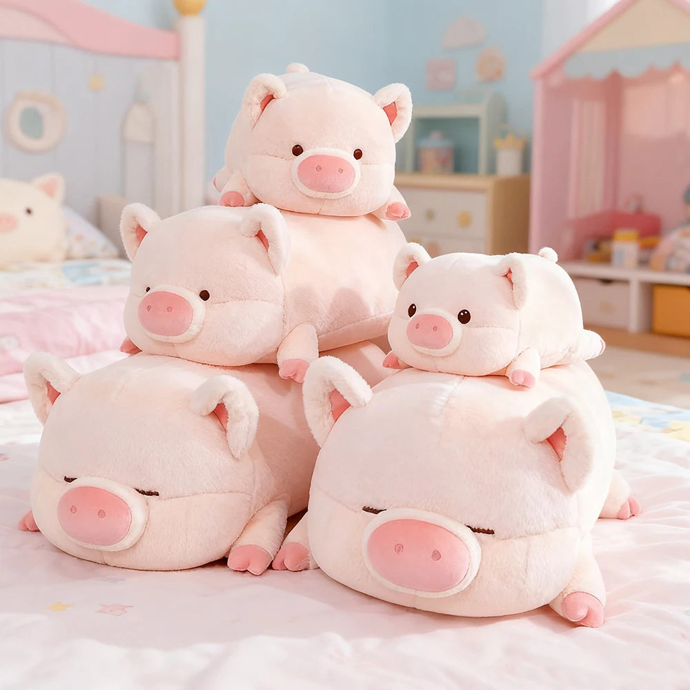 かわいい 淡いピンク もちもち 豚の抱き枕