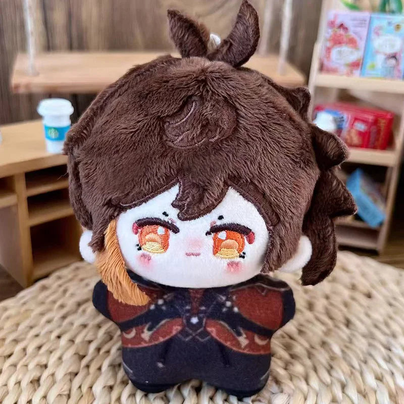 10cm Genshin Impact Plush Pendant Doll Toy Zhong Li, Furina Scattered Soldier, Xiao Soft Starfish Body Plush Fans Birthday Gifts