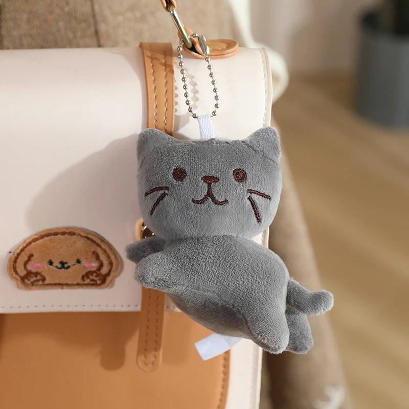 可愛い ふわふわ 猫 マスコット キーホルダー