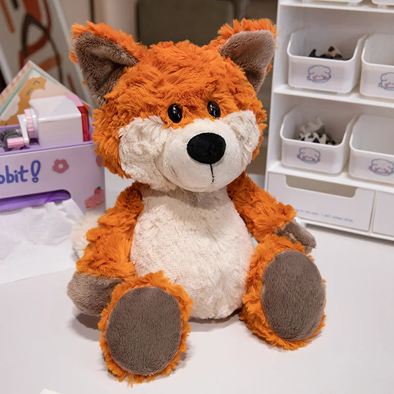 30cm Cute Fluffy Fox Plush Toys Soft Cartoon Orange Fox Soft Stuffed Animals Doll Kids Birthday Gift Accompany the Sleeping Doll