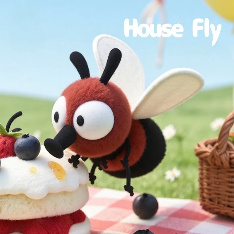 House Fly ハエの 赤黒 かわいい ぬいぐるみ