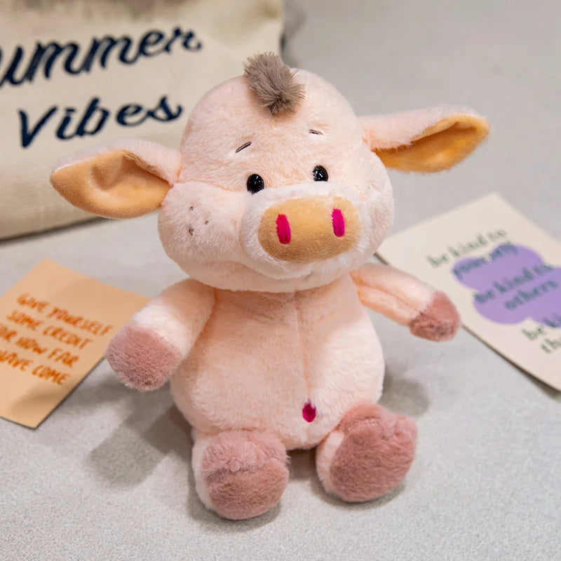 ふわふわ かわいい 淡いピンクの ブタ ぬいぐるみ