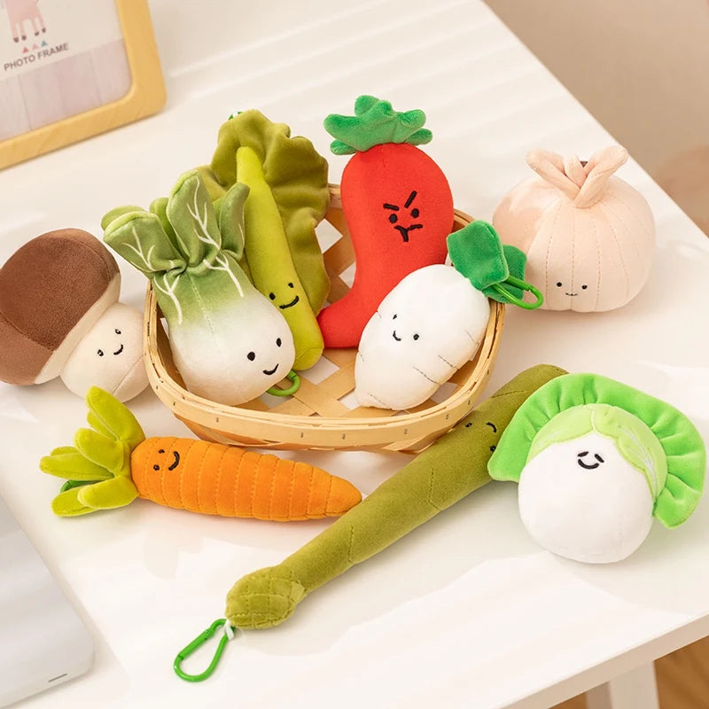 個性的な表情の 野菜 ぬいぐるみ マスコット