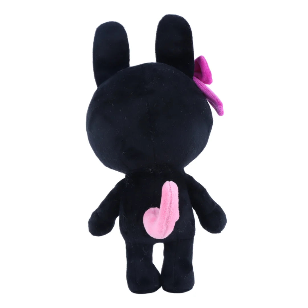 黒ウサギ ぬいぐるみ 白い顔とリボン付き ペアセット