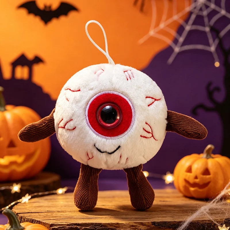 Halloween Plush Toys Scary Eyeball Ghost Squishy Toy Cartoon Soft Model Soft Kawaii Halloween Holiday Gifts