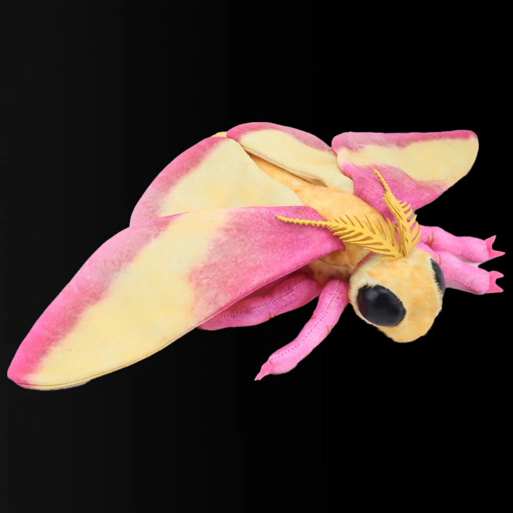 Cute Insect Silkworm Rosy Maple Moth Plush Toys Fidelity Luna Moth Plushie Insect Lifelike Hyalophora Cecropia Kawaii Kids Toys