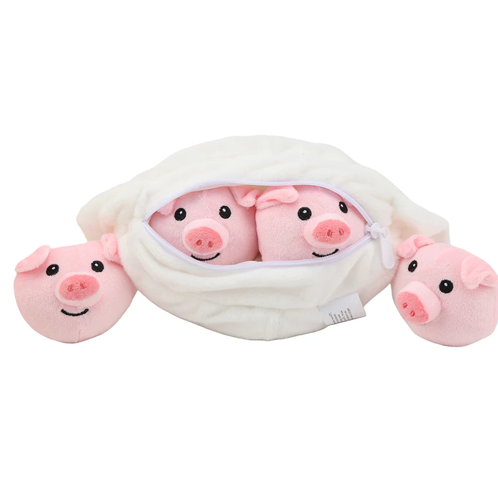 餃子 もちもち ぬいぐるみ ピンクの子豚4匹セット
