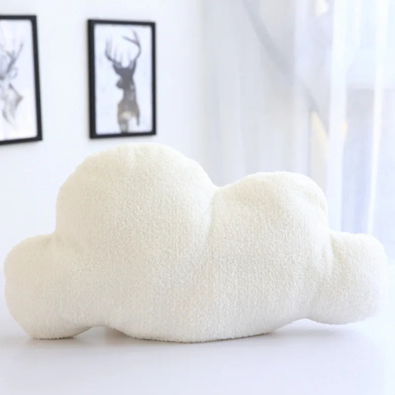 ふわふわ モコモコ 雲形 クッション 白 グレー