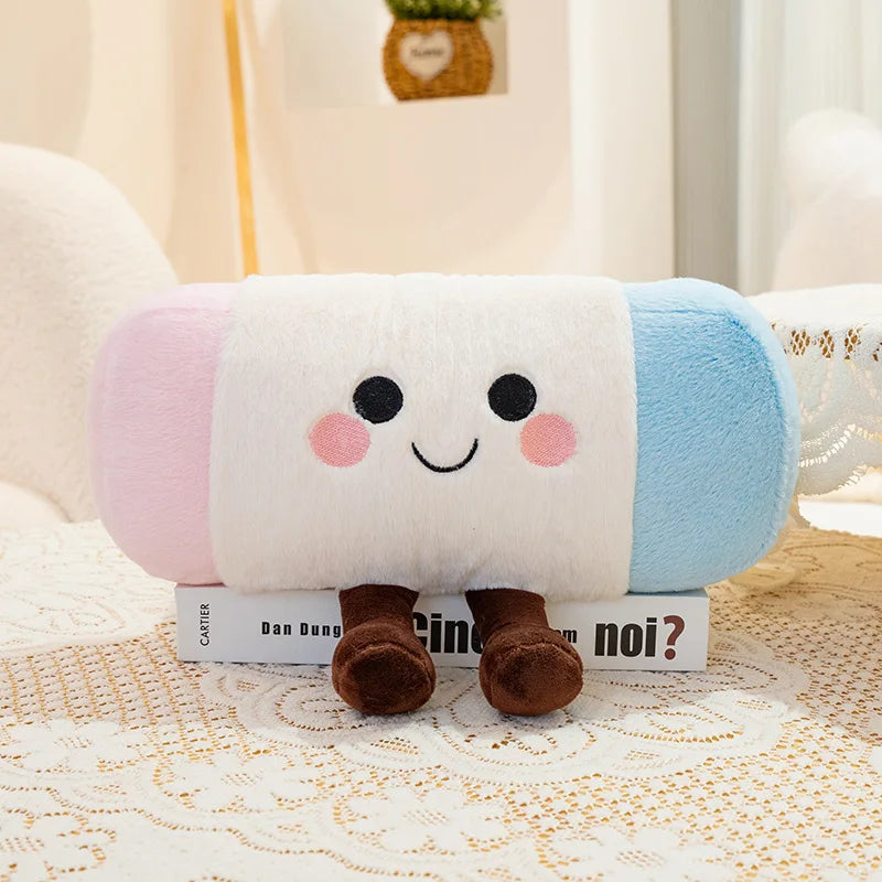 ふわふわ笑顔のパステル文房具ぬいぐるみ