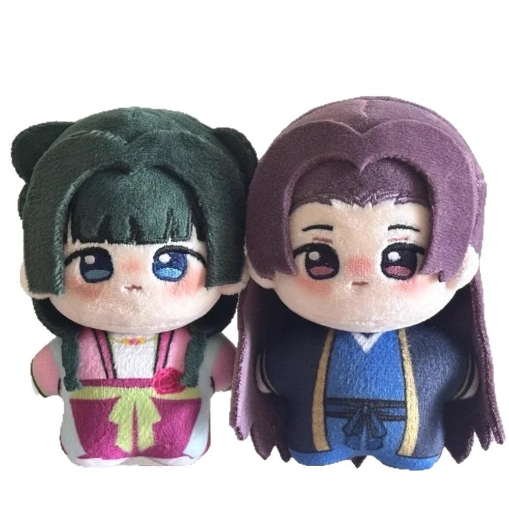 ちび キャラクター ぬいぐるみ 紫髪と緑髪 和風衣装
