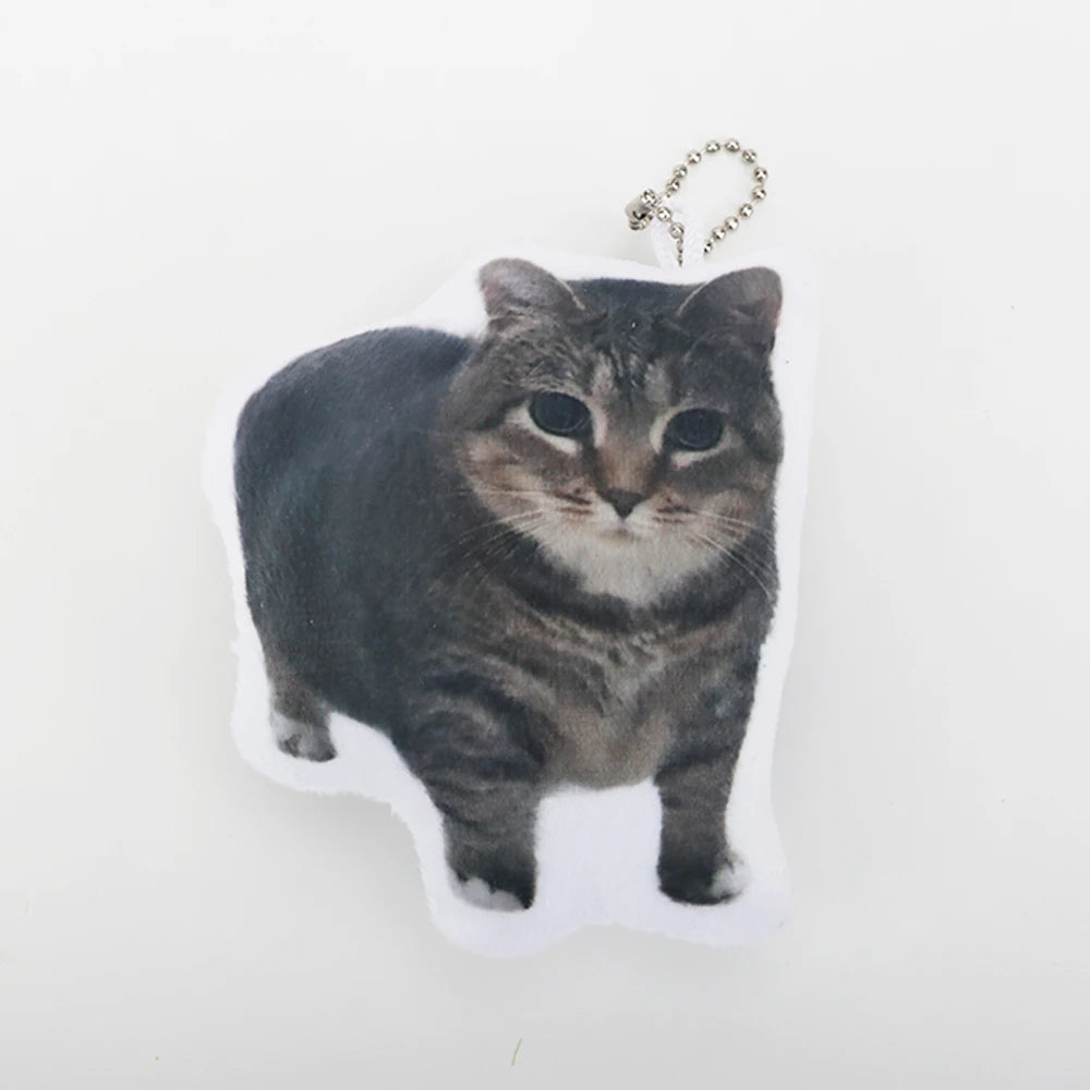 10cm Cute Cartoon Simulation Oiiai Cat Keychain Ugly and Cute Cat Plush Keychain Cartoon Kitten Dolls Bag Pendant Birthday Gifts