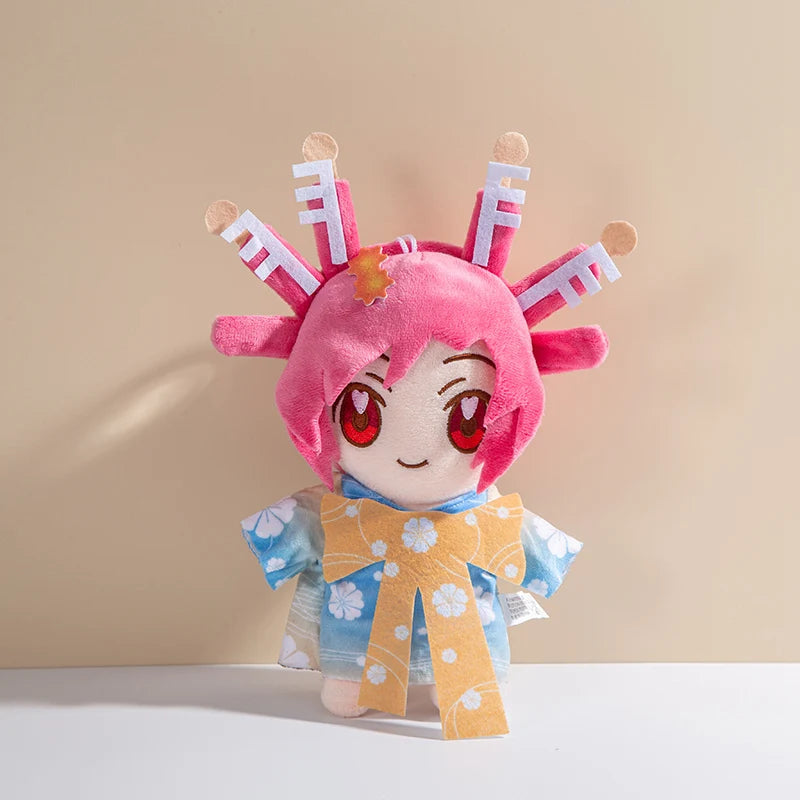 ピンク髪 赤目 ちびキャラ ぬいぐるみ 3種 衣装違い