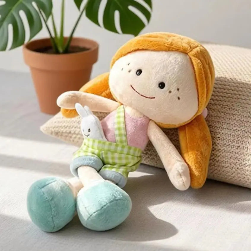 かわいい そばかす顔の パステル ふわふわ ぬいぐるみ