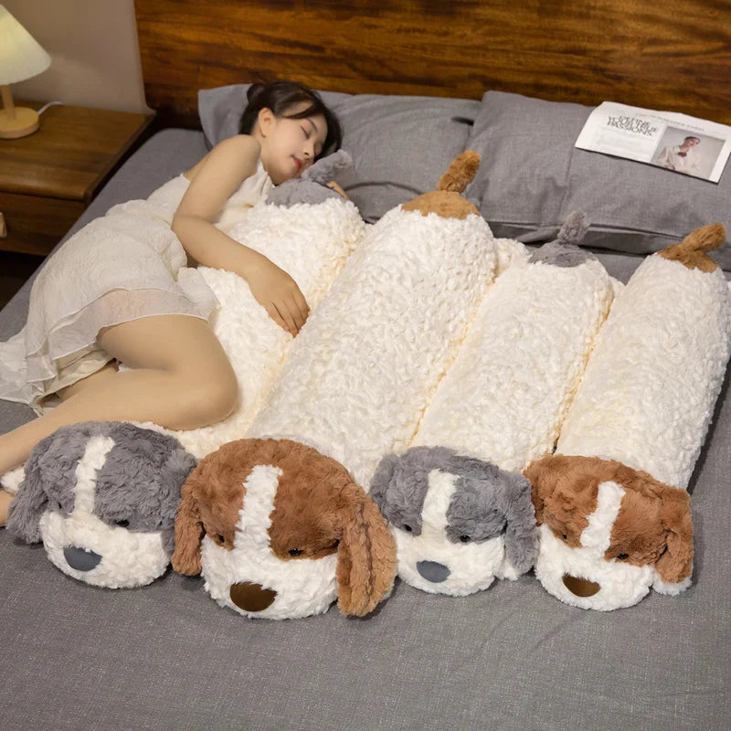 Cute Giant Dog Plush Pillow, Super Soft Lying Down Stuffed Animal for Cuddling & Sleep, Adorable Cuddle Toy & Home Decor
