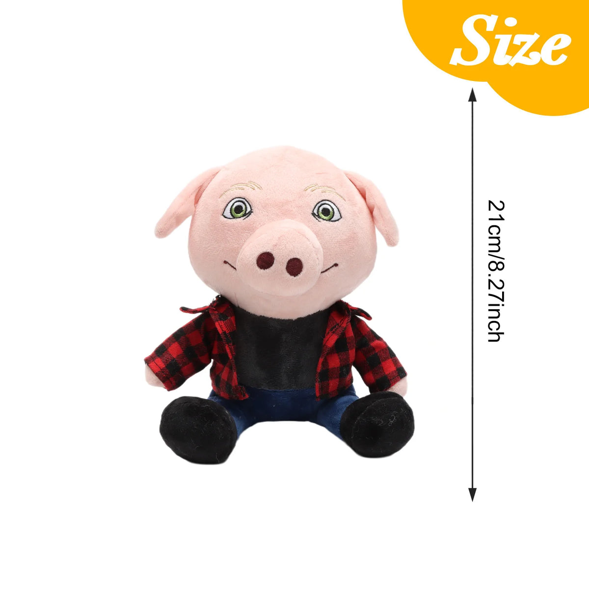 21cm/8.27in Adorable John Pork Plush Toys Movie Stuffed Animals Cute Pig Plush Doll Toys for Children Birthday Gift Room Decor
