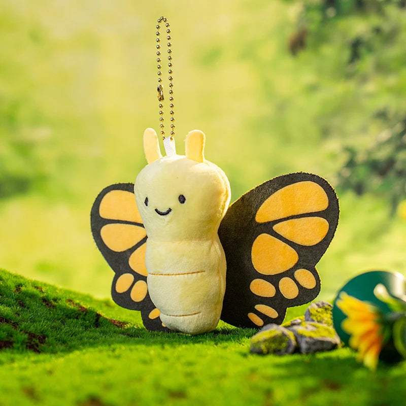 New Animal and Insect Plush Pendants Parrots, Butterflies, Bees, Horses, Cockroaches, Snails Plush Toy Backpack Pendant Kids Toy