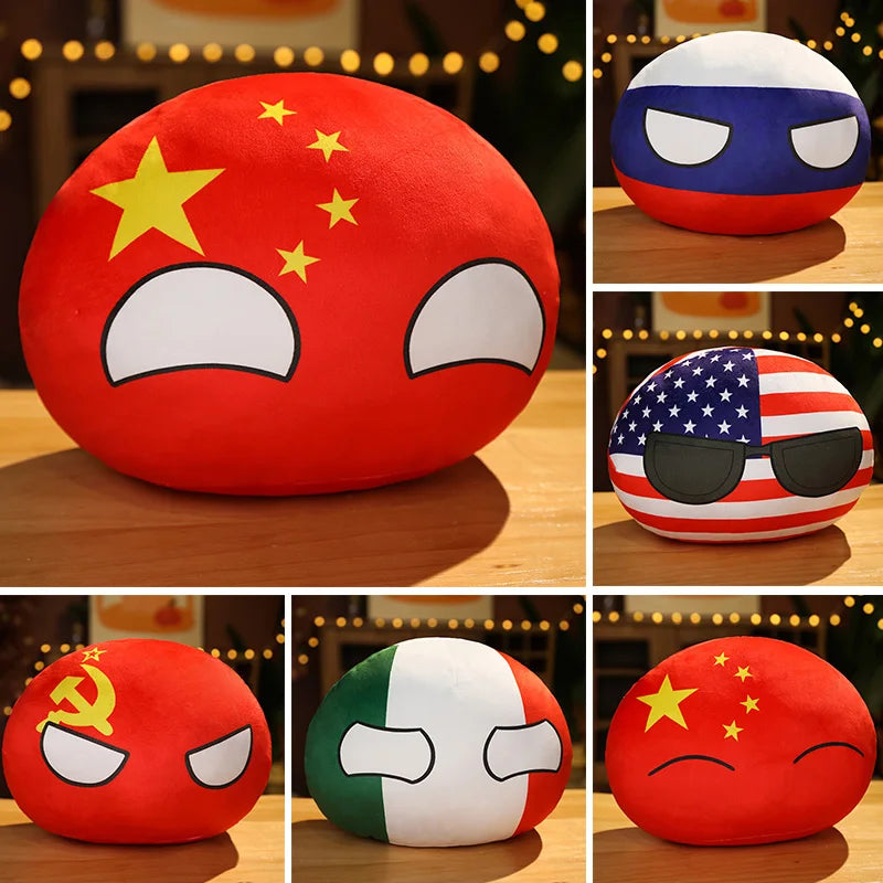 ふわふわ 世界の国旗 国ボール ぬいぐるみ