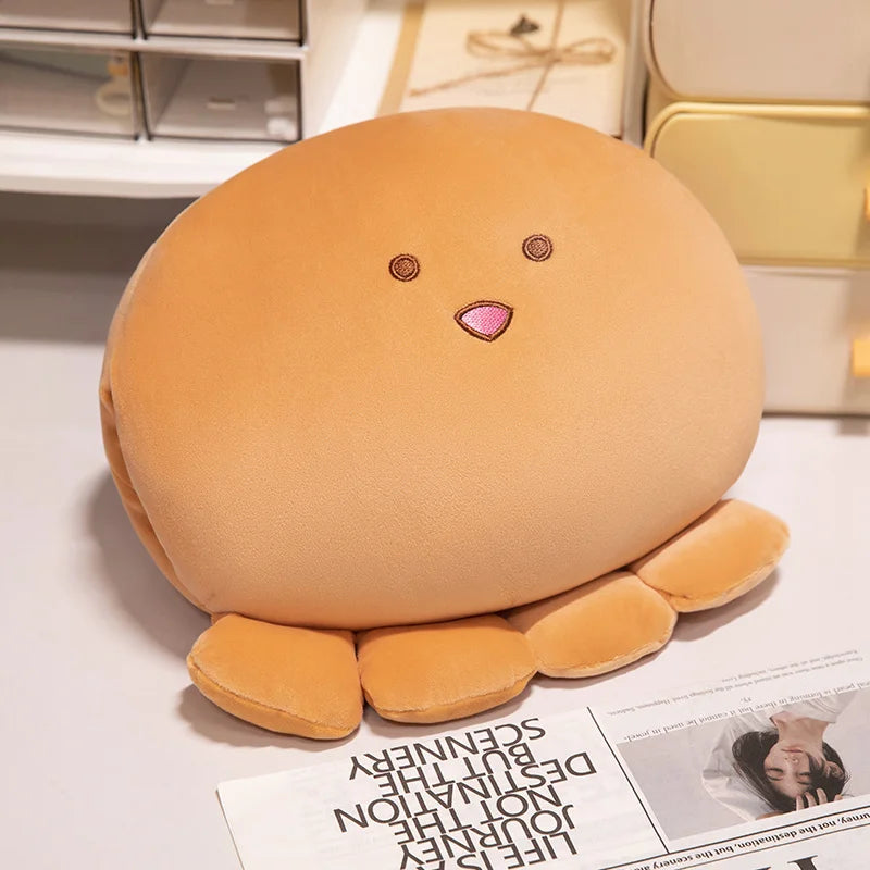 ふわふわ もちもち ウィンク タコ ぬいぐるみ パステルピンク