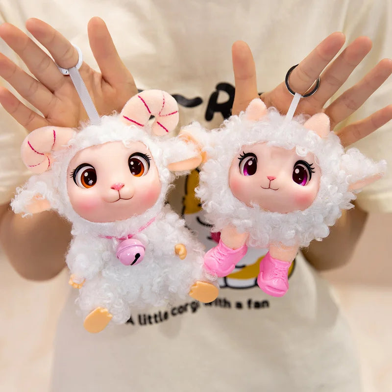 ぽっちゃり くりくり目 の もこもこ ひつじ ぬいぐるみ