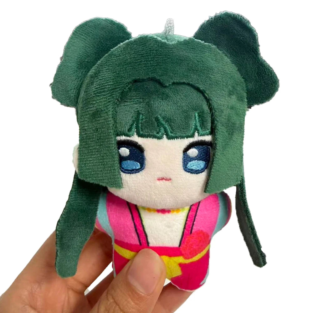 ちび キャラクター ぬいぐるみ 紫髪と緑髪 和風衣装