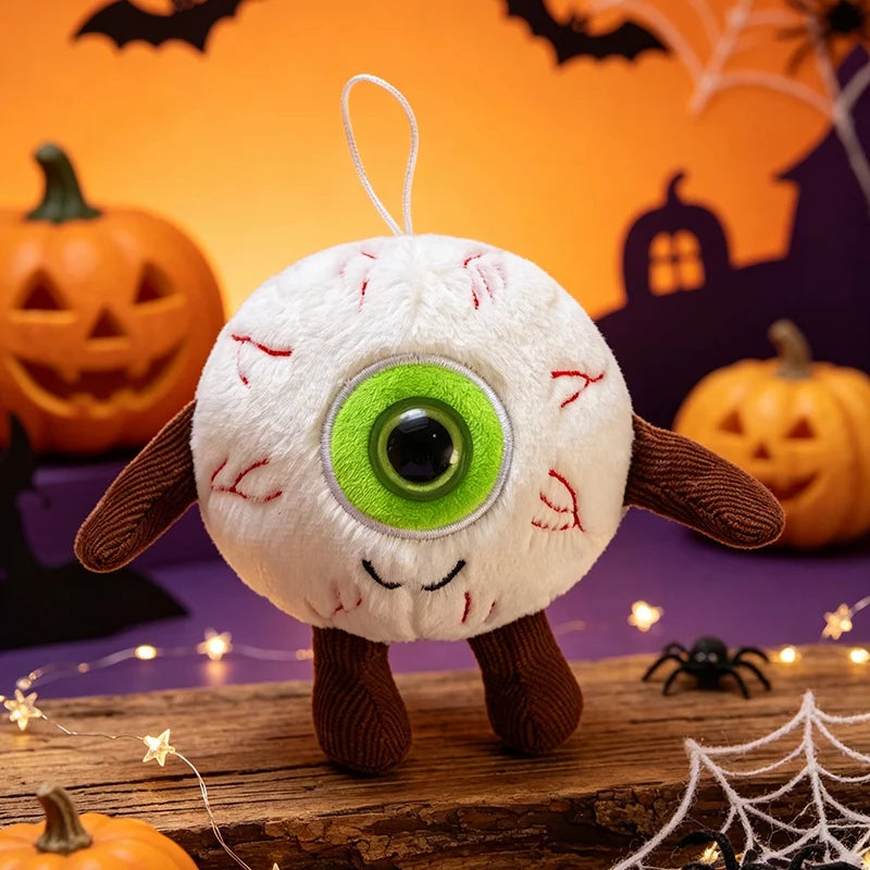 Halloween Plush Toys Scary Eyeball Ghost Squishy Toy Cartoon Soft Model Soft Kawaii Halloween Holiday Gifts
