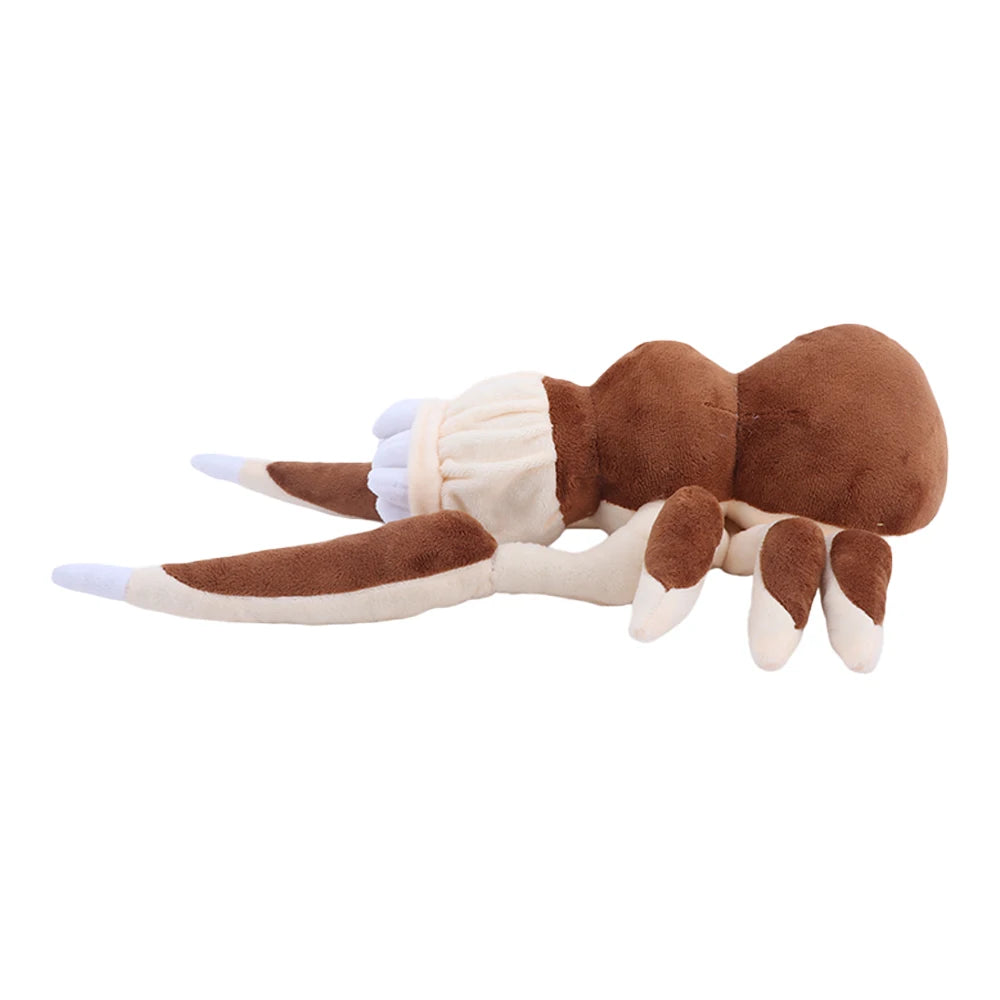 茶色とベージュの多足ファンタジーぬいぐるみ