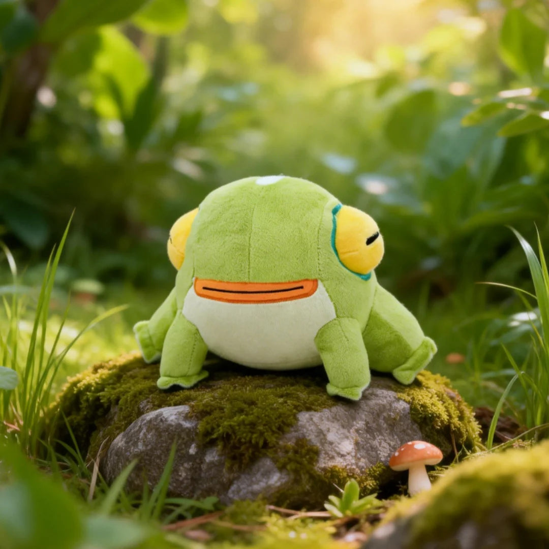 もちもち 緑 の 寝顔 カエル ぬいぐるみ